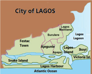 lagos nigeria map