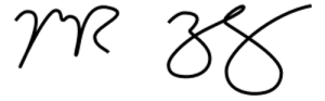 Mark Zuckerberg signature